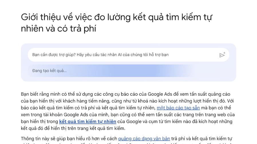 Hướng dẫn chính thức về báo cáo kết quả tìm kiếm tự nhiên và có trả phí
