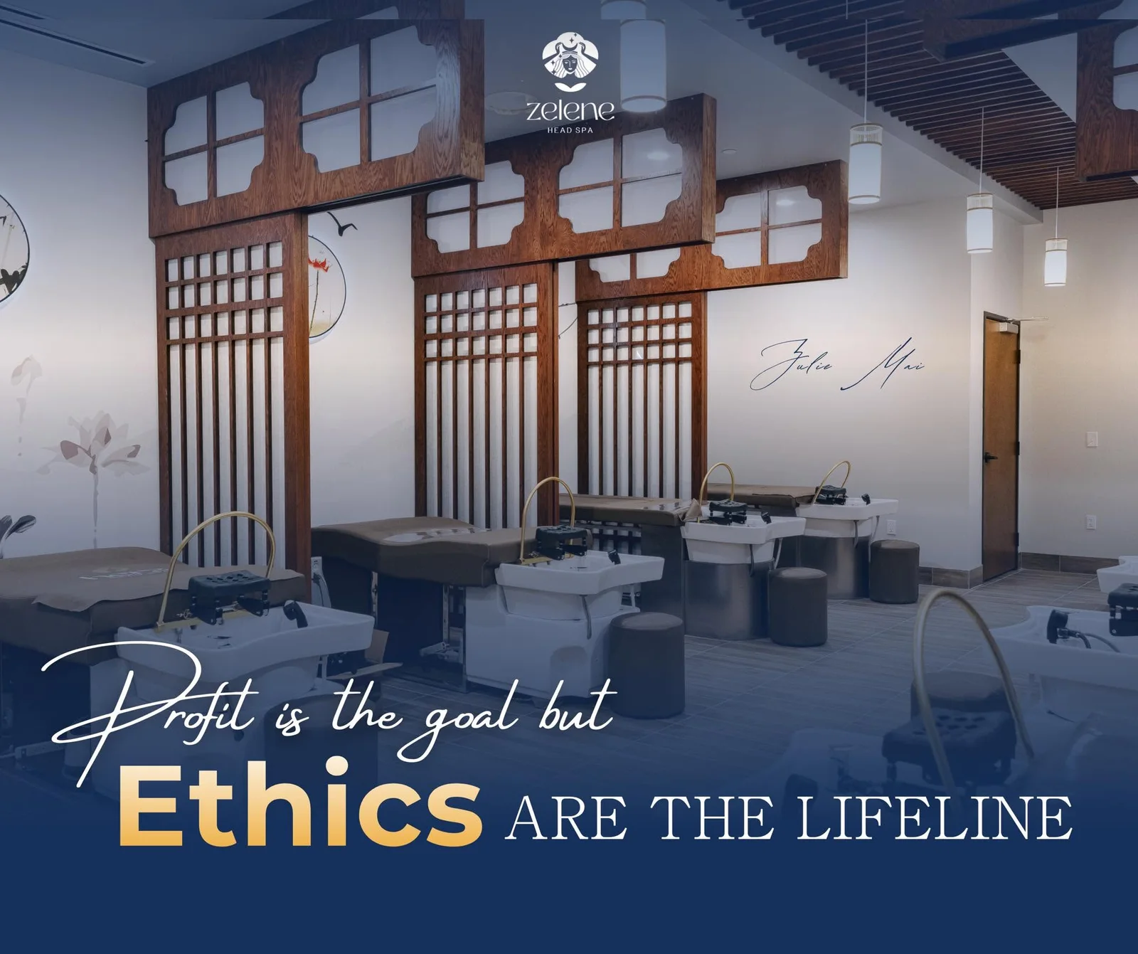 Thiết kế nội dung Ethics are the lifeline của Zelene Head Spa